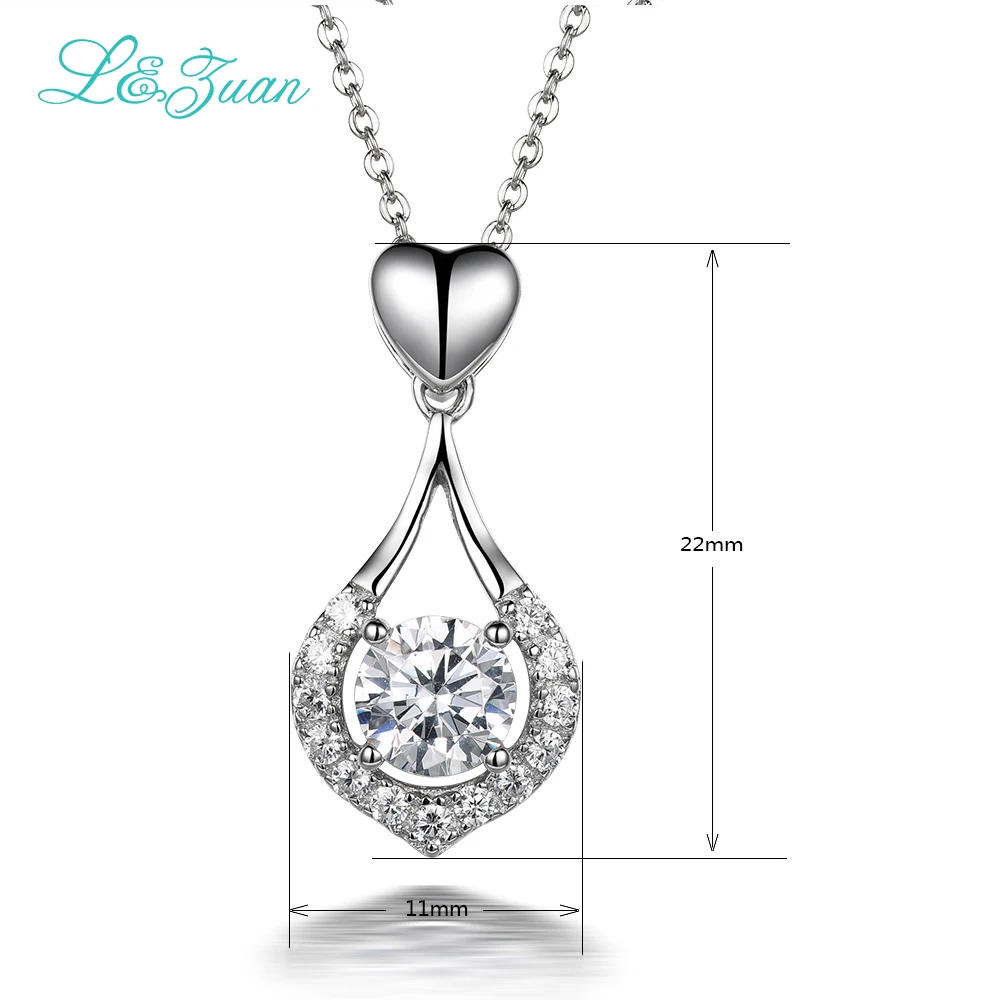 Женский кулон в виде сердца I & zuan серебро 925 пробы карата Подарочная бижутерия