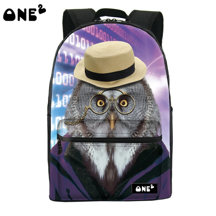 2016 ONE2 дизайн милая собака рисунок печать низкая стоимость рюкзак нейлон мешок