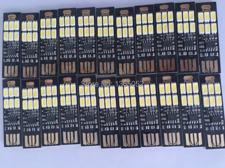 120 шт./упак.! Soshine портативный Mini USB мощность 6 светодиодный ночник лампа 1 Вт 5 в сенсорный диммер теплый свет для внешний аккумулятор для компьютера ноутбука