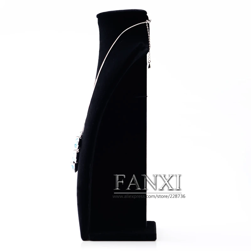 FANXI горячий продавая черный Цвет бархатное ожерелье Дисплей подвеска на цепочке Дисплей для стойка-витрина для украшений Дисплей бюст стен... от AliExpress WW