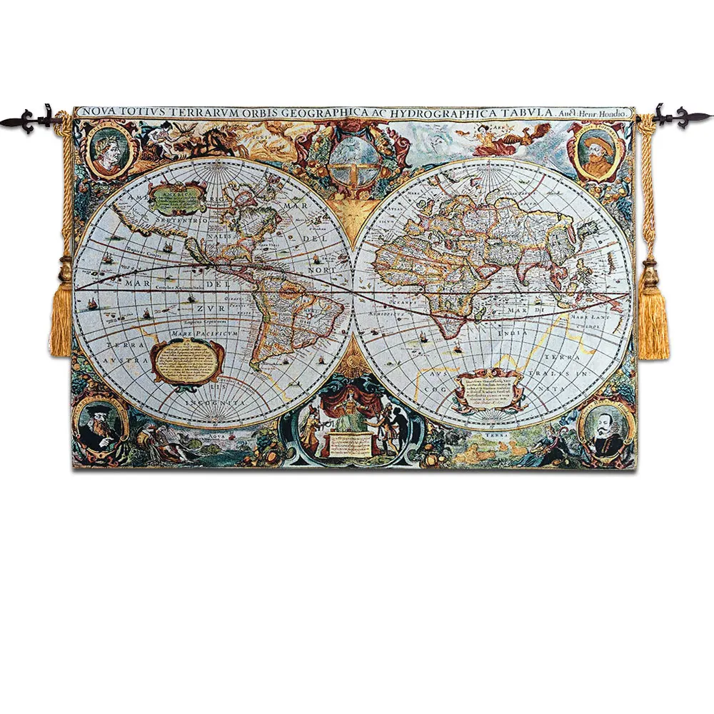 Жаккардовый гобелен ткань в средиземноморском стиле искусство стена для учебной