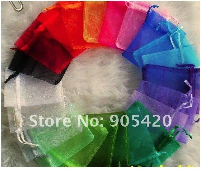 OMH wholesale100pcs 7x9 см 25 женская обувь разных цветов в красивом китайском вуаль Рождество/свадебный подарок, сумки из органзы, Ювелирная Подарочная сумка BZ04
