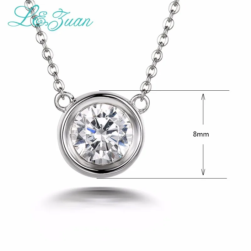 I& Zuan, 925 пробы, серебро, 1.4ct, алмазная подвеска, ожерелье для женщин, простое маленькое круглое каменное ожерелье, хорошее ювелирное изделие, подарок для влюбленных