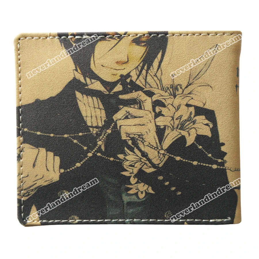 Матовый короткий кошелек из искусственной кожи с японским Аниме Черный Батлер