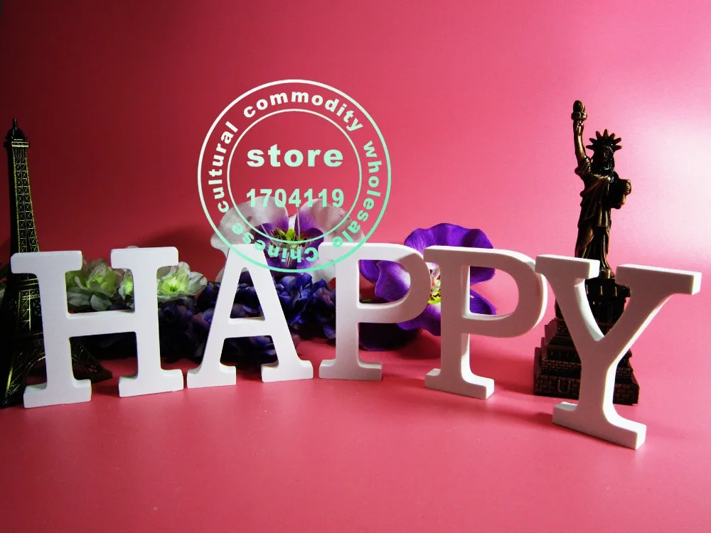 15 см украшения для дома искусственные деревянные белые буквы Алфавит свадебная