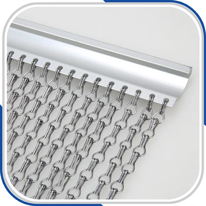 75 см на 200 Серебристая Цветная декоративная алюминиевая цепочка для двери