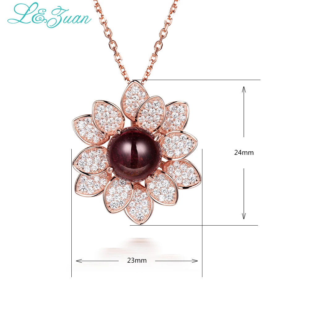 L & zuan 2.86ct ожерелье из турмалина высокого качества 925 пробы серебро ювелирные