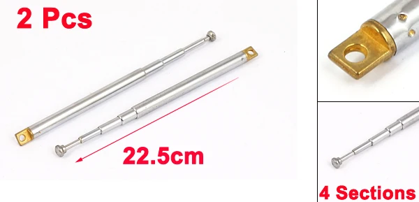 Uxcell название продукта 2 шт. 22.5 см длинные 4 секции телескопическая Телевизионные