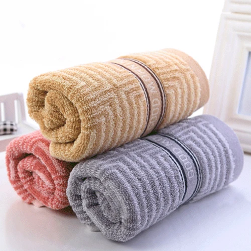 Striped Pattern Cotton Towel Large Soft Breathable Household Bathroom Face | Дом и сад