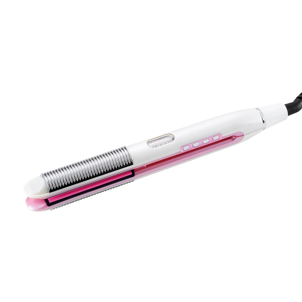 Керамика анион выпрямления волос ЖК дисплей бигуди для завивки Выпрямитель Flat Iron