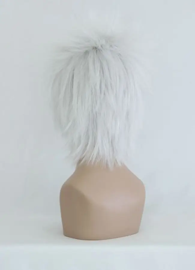 MCOSER 35 см короткий Gin Tama-Саката гинтоки серебристо-белые Аниме Косплей Костюм парик