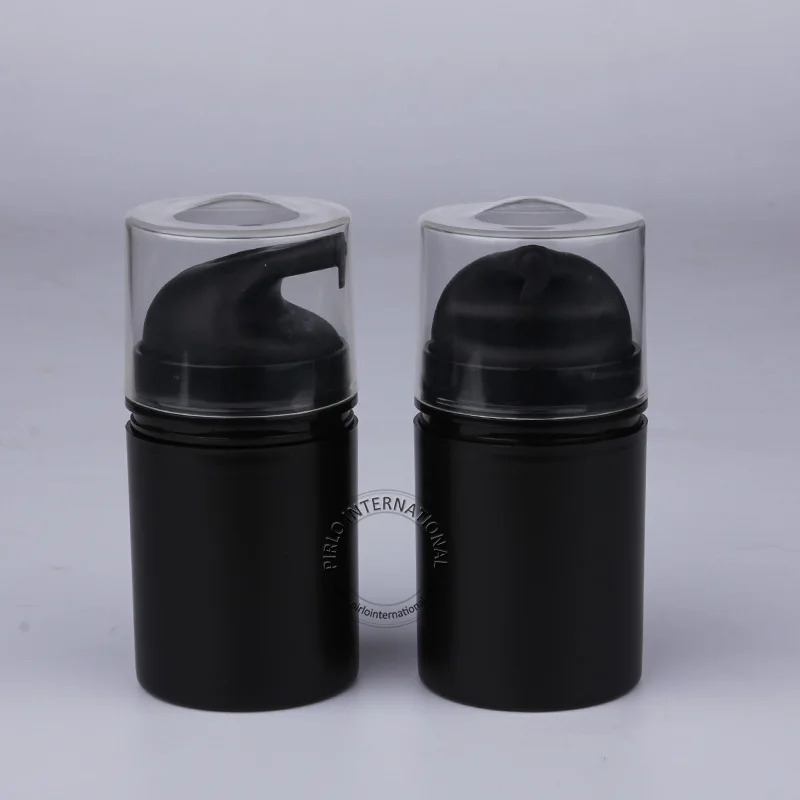 Free Shipping! High Quality 50ml Plastic Snap On Lotion Bottle With Pump, 50cc Black Disposable Cosmetic Containers 40pcs/lot