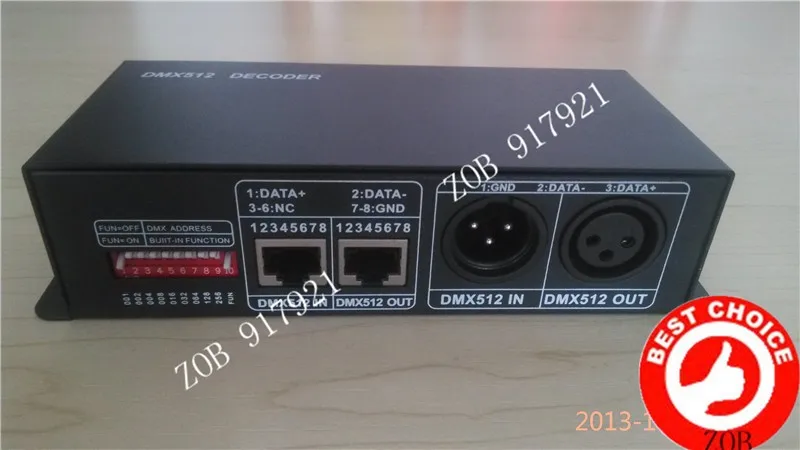 DMX 512 декодер DMX512 LED RGB контроллер, DC12-24V 4A 4 Каналы для rgb потолочный светильник, светодиодные полосы света, розничная