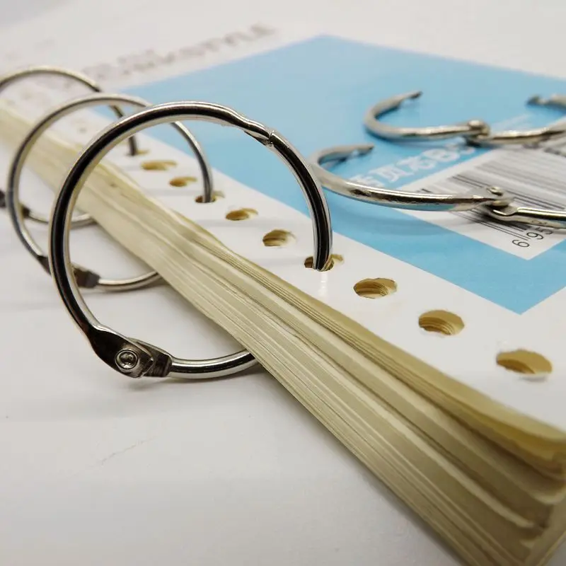 

Good quality nickel plating postcard ring 10pcs per set notebook binding ring office paper clamps O ring photos collection ring