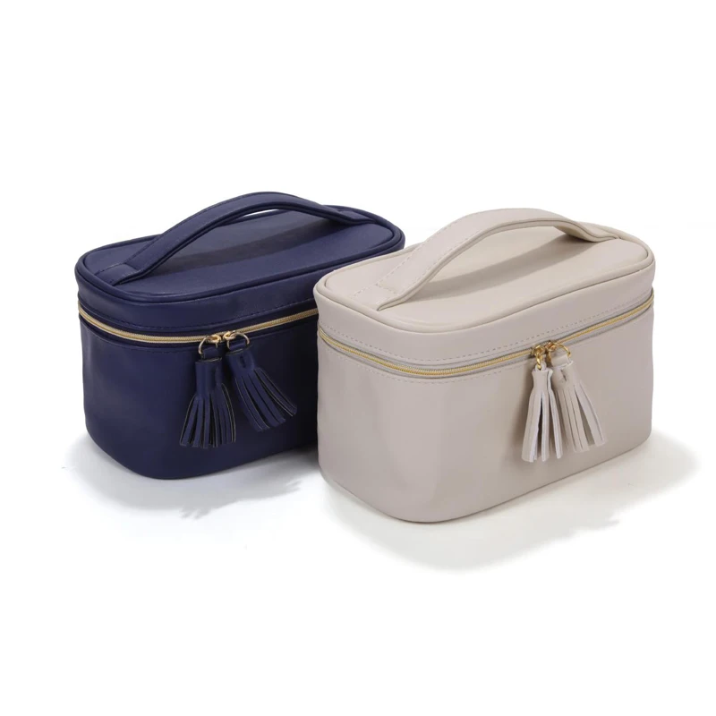 Кожа PU Make up Box Организатор Сумка Женщины Путешествия Многофункциональный