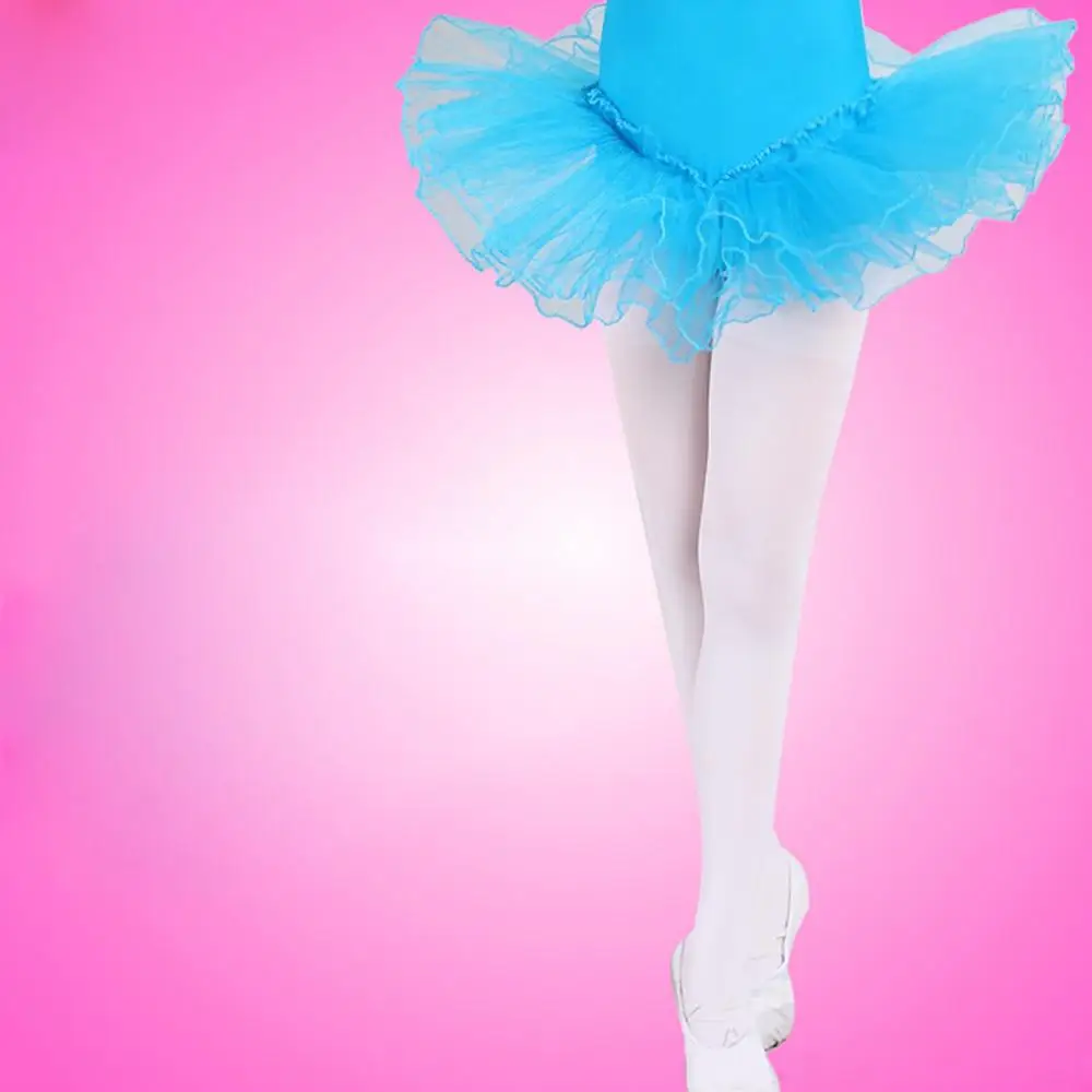 Белый бархат детские танцевальные колготки профессиональный Балетные Костюмы