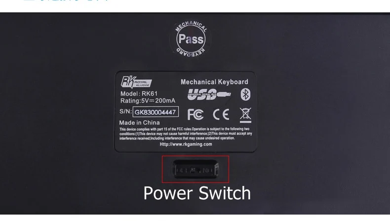 Королевский клудж RK61 мини Портативный 61 Ключ Dual-режим Bluetooth Беспроводной/USB Проводная Механическая клавиатура с подсветкой RK оси/Cherry оси