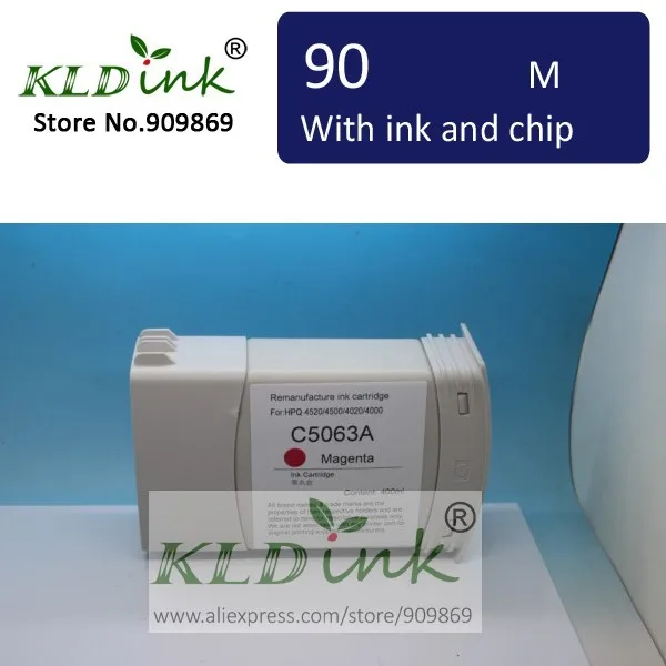 [КЛД чернила] Совместимость HP90 C5063A пурпурный картридж для DesignJet 4000 4020 4500 4520 принтер