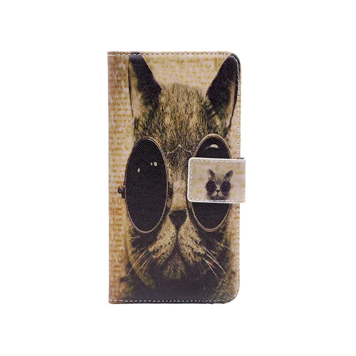 В продаже фолио стенд искусственная кожа тигр печатных чехол для Alcatel one touch идол