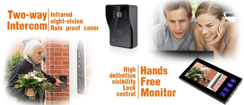 ИК-камера 7 дюймов ЖК-дисплей цветной экран монитор 180 кг магнитный замок