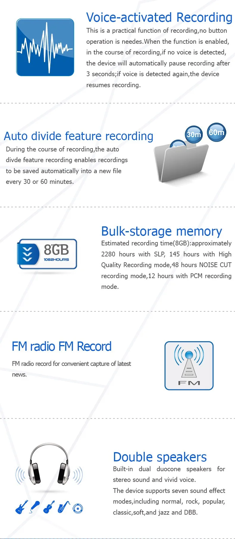 Цифровой диктофон USB PHILIPS 8GB Flash www. Портативный MP3 Воспроизведение музыки с REC и поддержка A-B Повтор VTR5800
