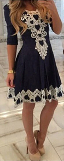 as photo Гранде фрахт платья Vestido Винтаж талия сексуальное кружевное платье с круглым вырезом короткий рукав сексуальное красивое Недорогое Платье Kleid AX248 - Цвет: as photo