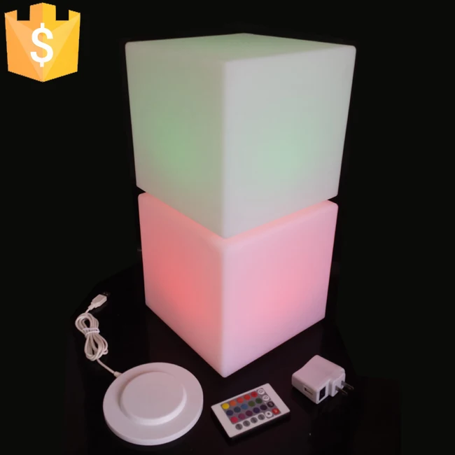 D10, D13, D15, D20cm светодиодный декоративное освещение светящийся Led стул в форме Куба 16 Цвет Меняется Освещение для праздника вечерние украшения 1 шт