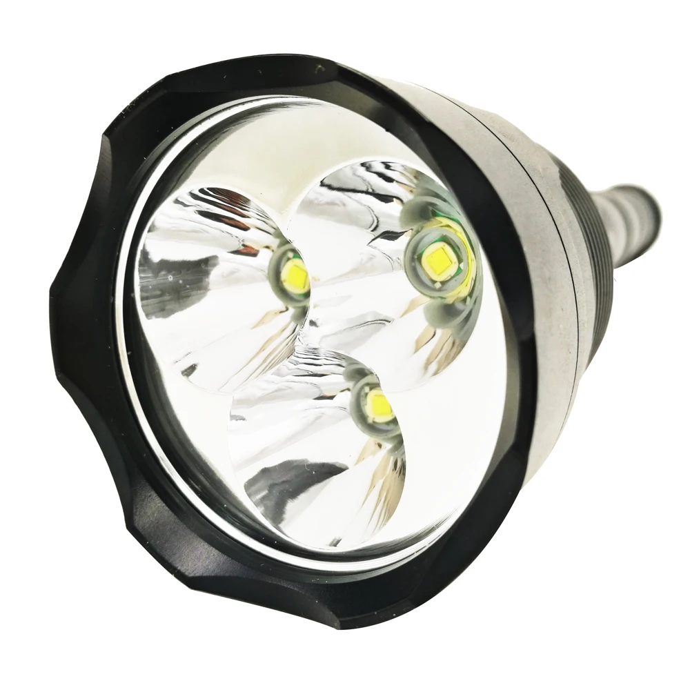 Цена 3 * CREE XM-L T6 3T6 фонарик 5 режимов 6000 люмен XML T6 светодиодный фонарик, используйте 2 или 3 18650 батареи, 5 шт./лот Бесплатная доставка