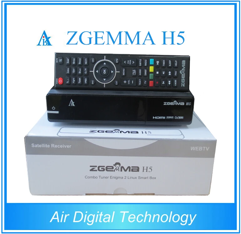 2 шт./лот Zgemma H5 комбо DVB S2 + T2/C Linux двухъядерный цифровой ТВ приемник HEVC H.265
