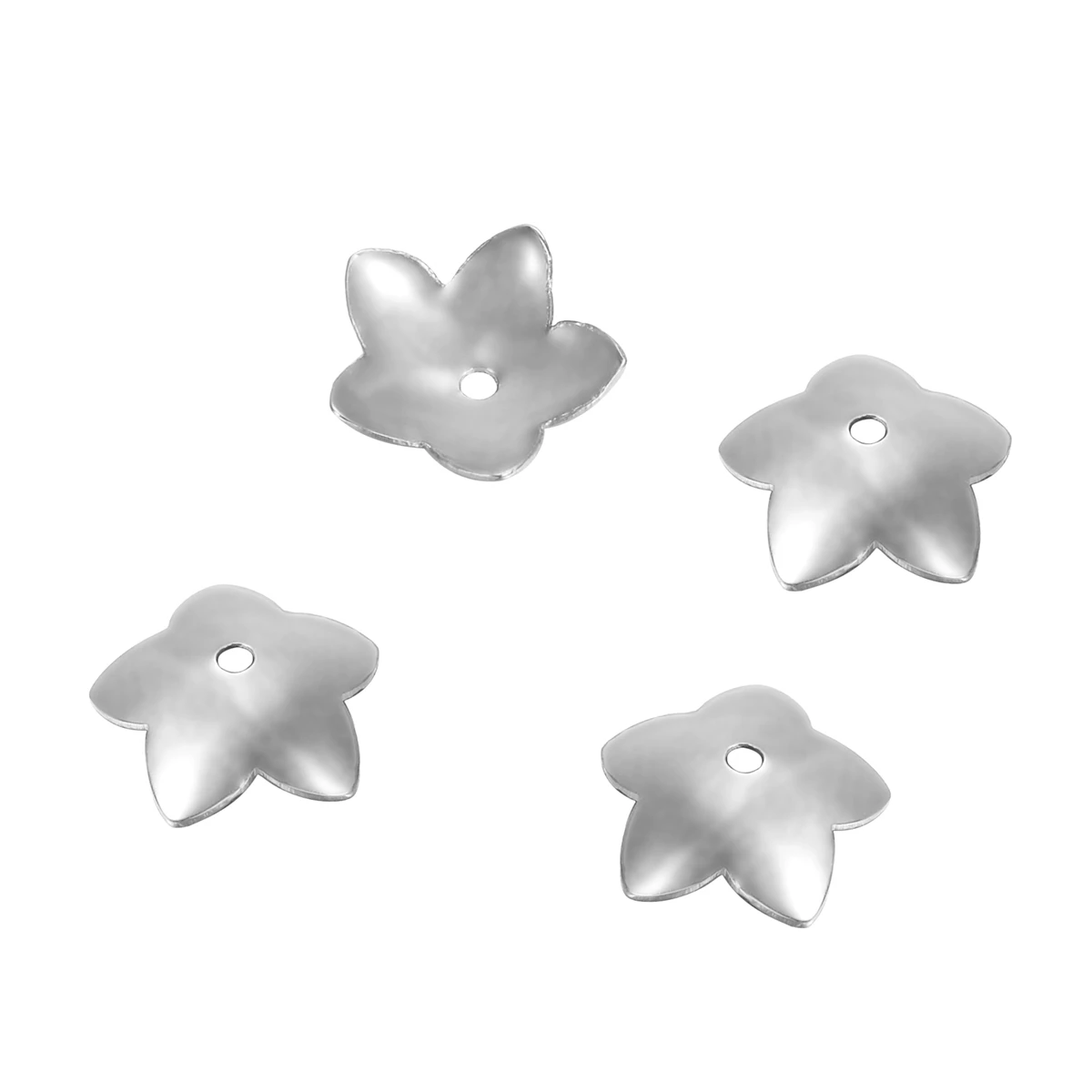FUNIQUE 50 шт. цветок сосуд из нержавеющей стали бусины колпачки ювелирных изделий DIY Высокое качество разделены ювелирные аксессуары - Цвет: 7x7mm 50pcs