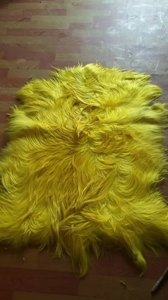 Низкая цена по прейскуранту завода окрашенная Коза Мех Детская меховая тарелка |