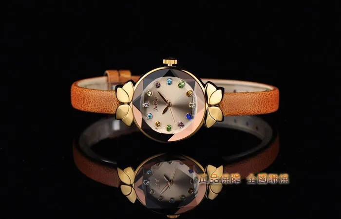 Lady Wrist Watch Quartz Woman Hours Best Fashion Dress Korea Bracelet Brand Leather Multicolored Crystal Knot Julius Box 627