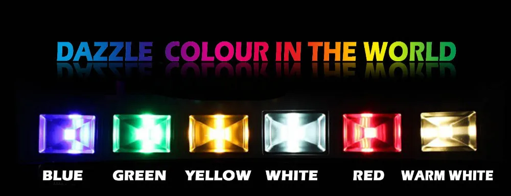 10 Вт 20 Вт 30 Вт 50 Вт Водонепроницаемый IP65 Светодиодный прожектор RGB теплый белый холодный белый прожектор лампы наружное освещение