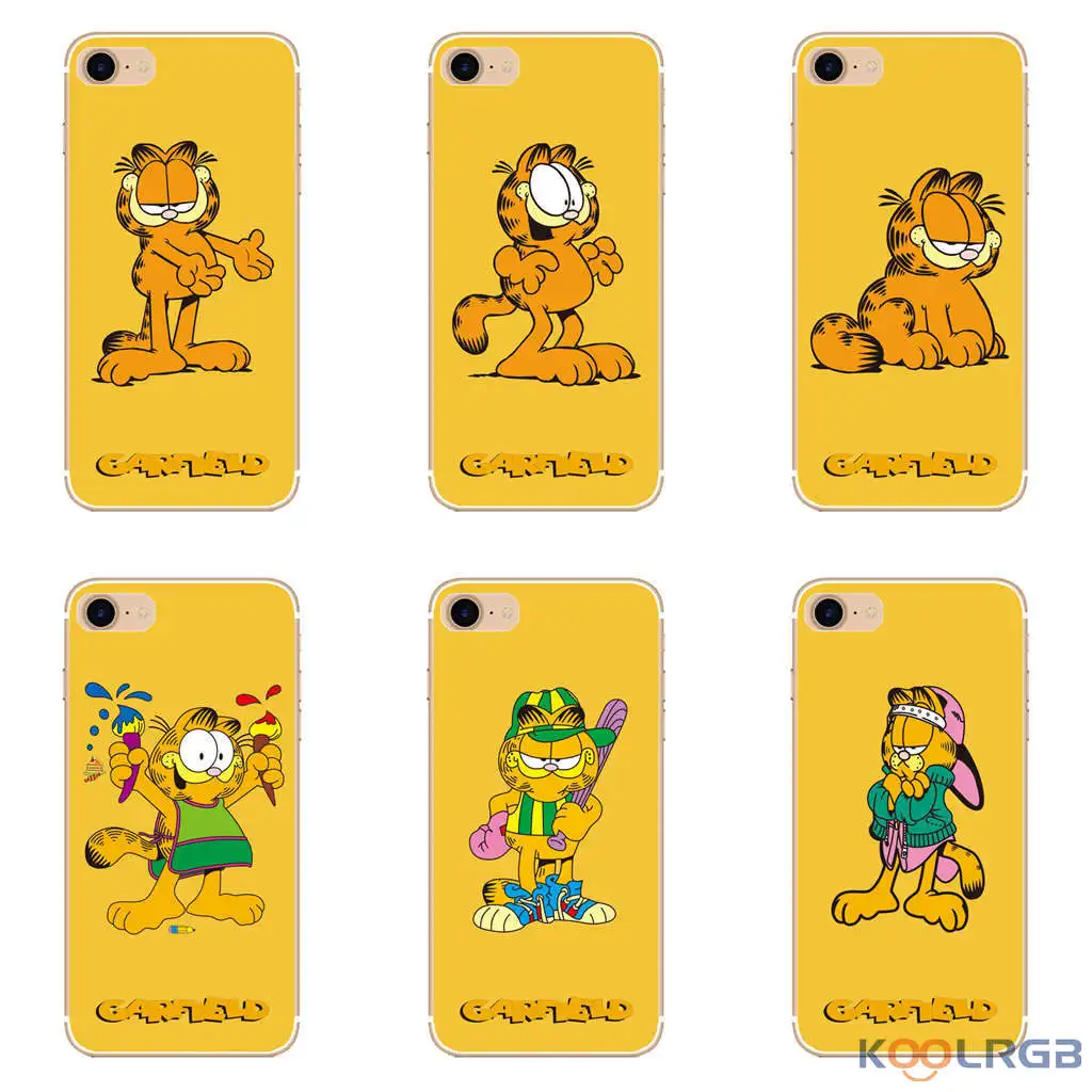 Koolrgb популярных силикона tpu case мода прекрасный печати printed шаблон garfield cat для iphone 7 |