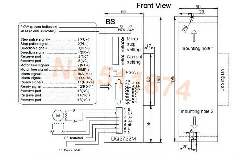 Высокое качество! CNC Wantai 3 оси Nema 42 Шаговый двигатель 110BYGH201-001 4200 oz+ Драйвер DQ2722MA 220 V 7.0A 300 микро CNC маршрутизатор комплект