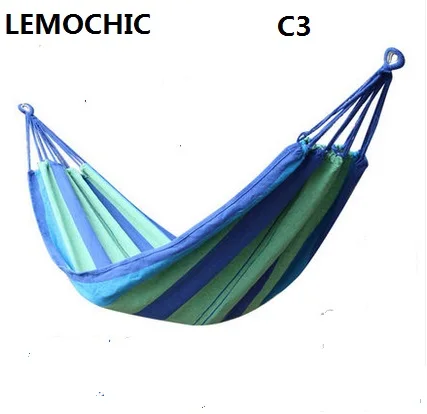 Высокое качество LEMOCHIC Лето портативный отдых путешествия гамак для кемпинга холст гамак для двух человек 2 цвета коврик