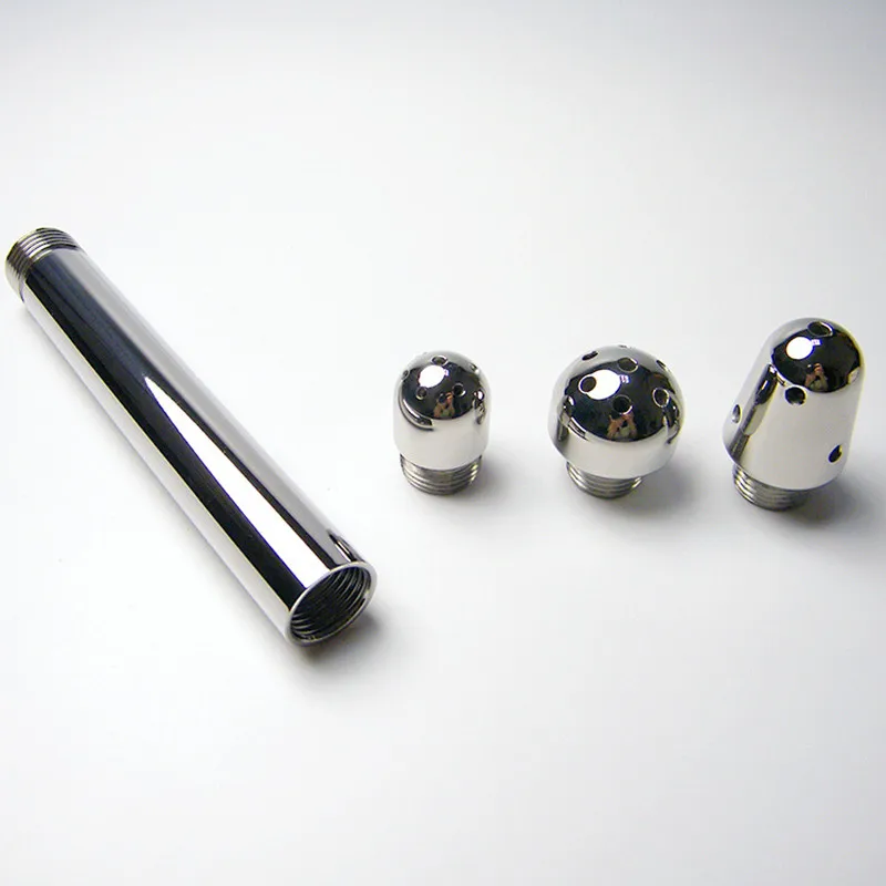 Stainless Steel Shower Enema Water Nozzle Anal Cleaning Kit 3 Style Plug Head Sex Toy For Adult | Красота и здоровье