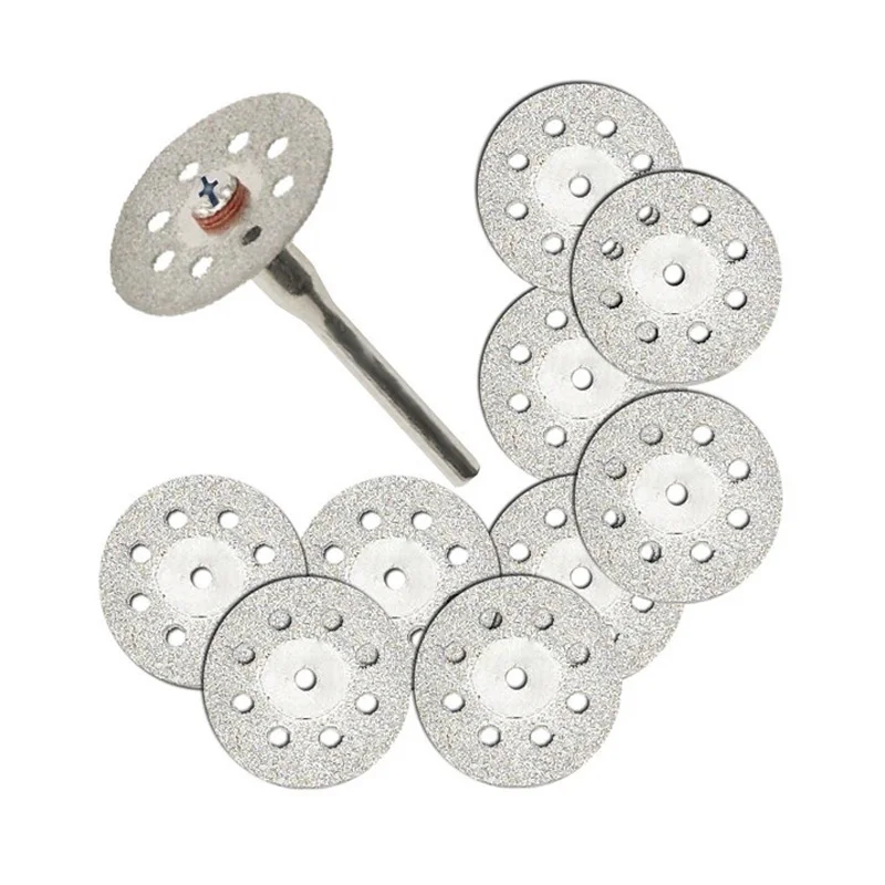 10pcs Rotary Tool Accessory Fits Dremel Lapidary Diamond Cut Off Wheel Disc dremel diamond bits 2pcs 3mm Rod