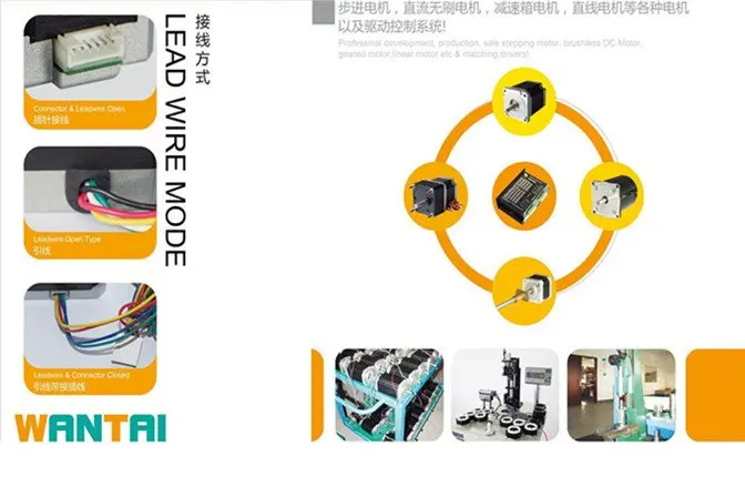 ЕС,! Wantai 4-вывод Nema23 замкнутый контур шаговый двигатель, 57HBM28-1000 4A 280N-cm(395oz-in)+ сервопривод фрезерный станок с ЧПУ