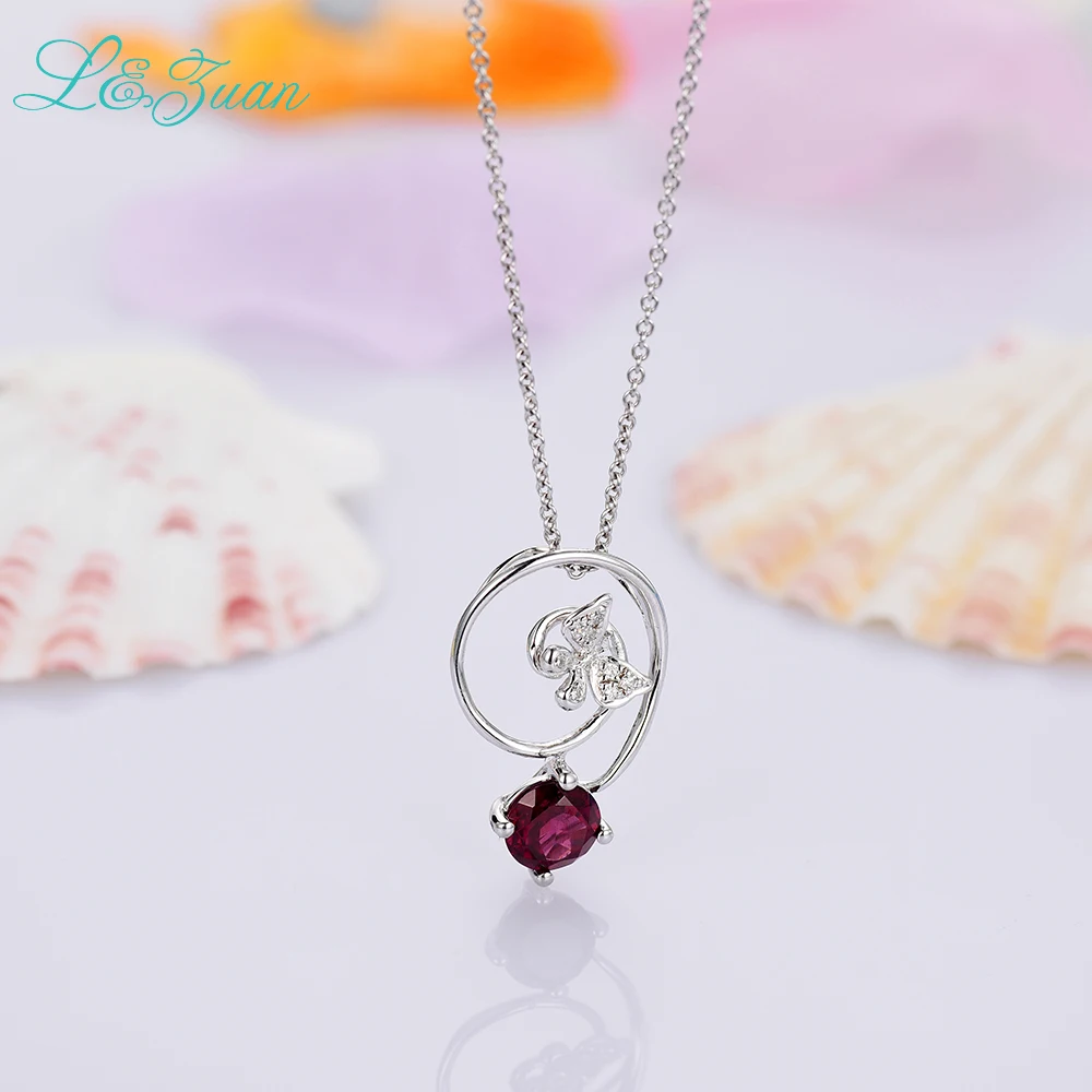 Женская подвеска в виде бабочки I & zuan ожерелье из серебра 925 пробы с красным