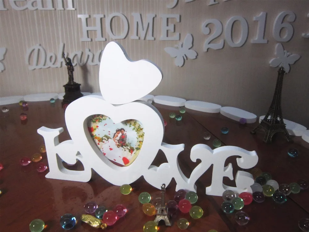 Популярная новая стильная 3D фоторамка это буква из искусственного дерева 3 вида