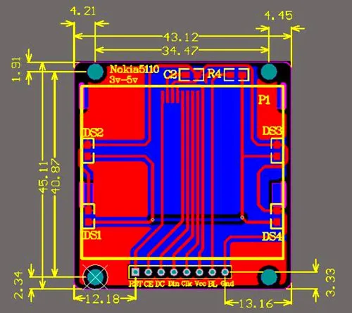 Бесплатная Доставка!!! 5 шт. 5110 ЖК-дисплей/синий 51/avr/MCU развития
