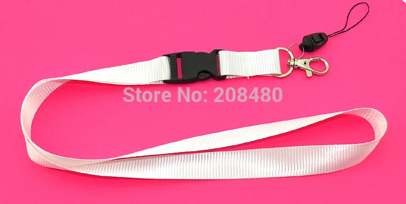 Бесплатная доставка-простой &quotбелый&quot цветной ремешок брелок ожерелье