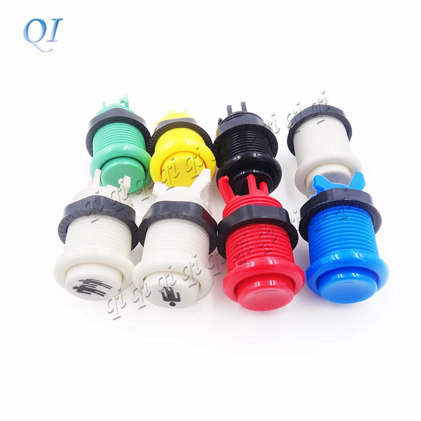 Монтажное отверстие 28 мм в американском стиле аркадная кнопка 6 цветов наличии