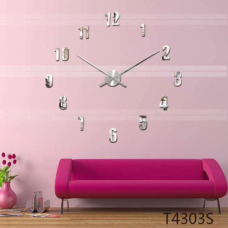 TIMELIKE DIY 3D Wall Sticker Clock Home Decor Large Hands and Mechanism Horloge Murale | Дом и сад