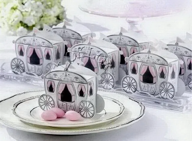 Романтическая сказка сувениры подарки Baby Shower коробка конфет на свадьбу Карета для Золушки в форме тыквы Свадебные украшения 50 шт