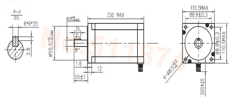 Мощность комплект! Wantmotor Nema42 шаговый двигатель 110BYGH150-001 3256 oz 150 мм+ Драйвер DQ2722MA 220 V 7.0A 300 микро Пластик пены фрезерный станок