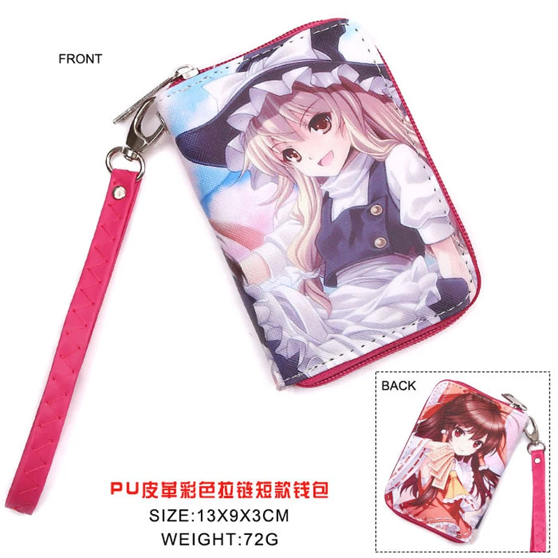Красочный Аниме TouHou Project сумка для денег Kirisame Marisa/Hakurei Reimu PU короткий