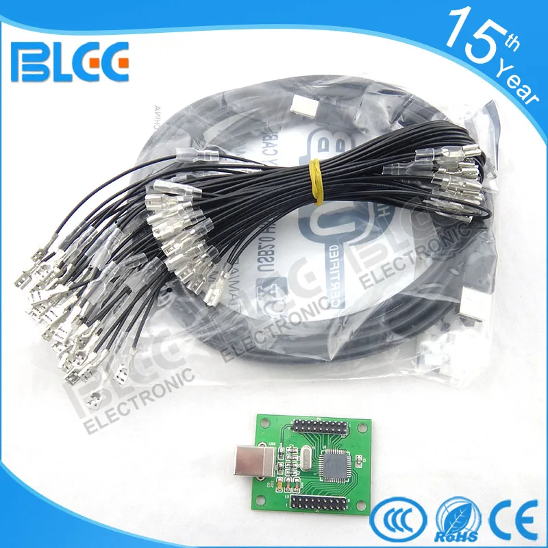 DIY arcade kit illuminated joystick 32mm pushbuttons with led microswitch 2players usb to jamma 1P 2P usa button | Спорт и