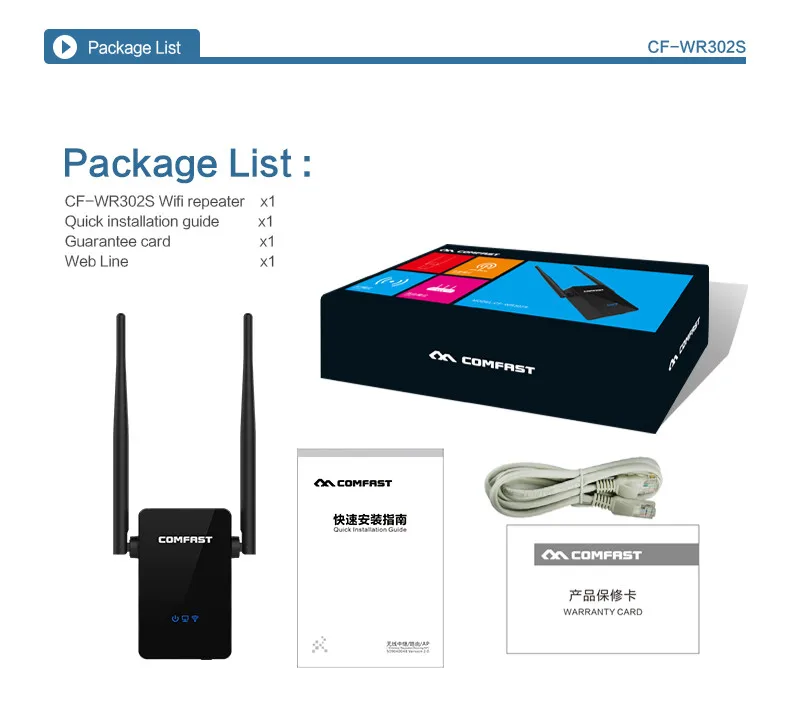 COMFAST двухдиапазонный 300-750 Мбит/с Wi-Fi ретранслятор Беспроводной расширитель диапазона Wi-Fi усилитель сигнала расширитель Беспроводной маршрутизатор Wi-Fi